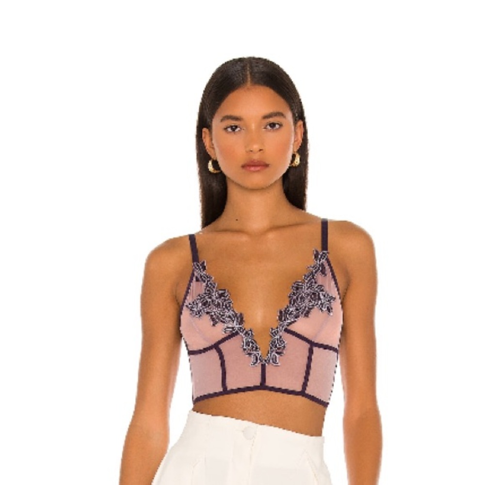 Thistle and Spire Elegant Sheer Purple Dryad Bra
